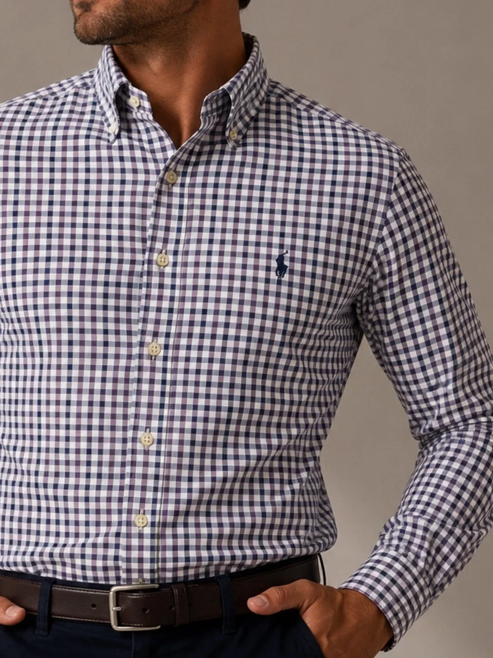 Polo Ralph Lauren Performance Gingham Button Down Shirt Large